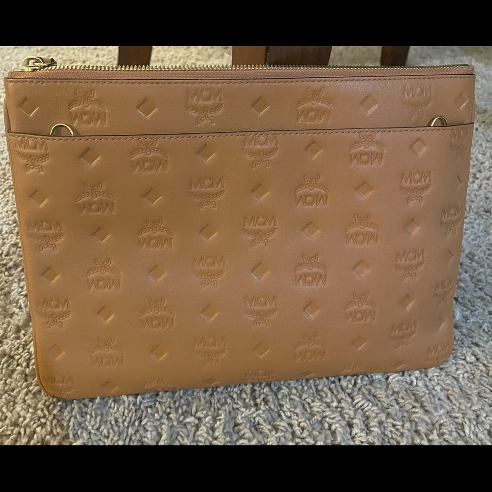 MCM Monogram Calfskin Crossbody Pouch